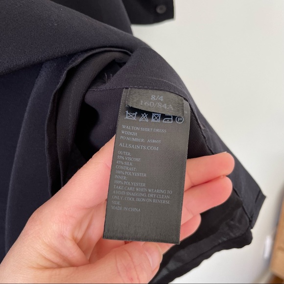 All Saints Walton Shirt Dress - Picture 8 of 9